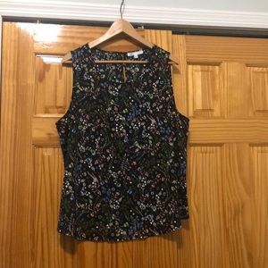 Floral sleeveless blouse